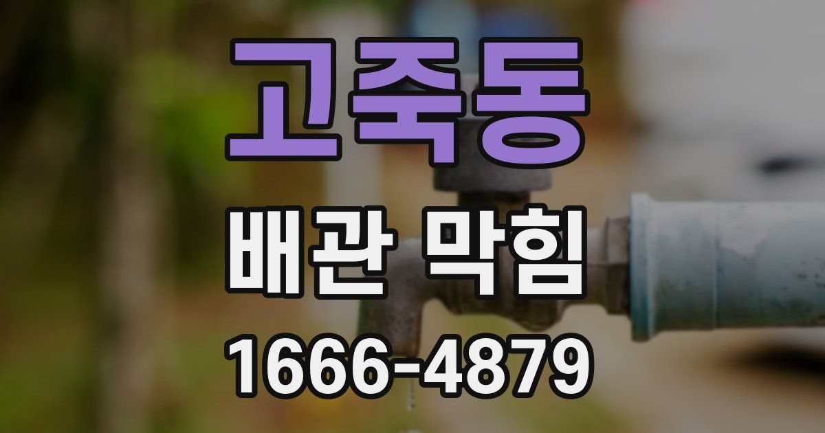 고죽동 배관 막힘