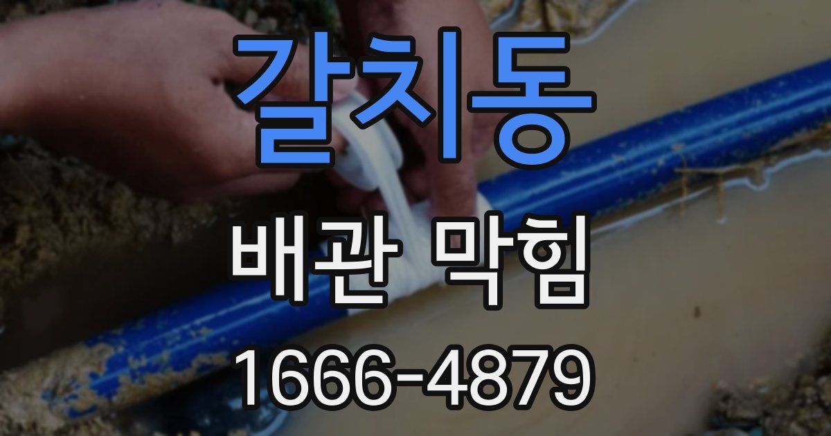 갈치동 배관 막힘