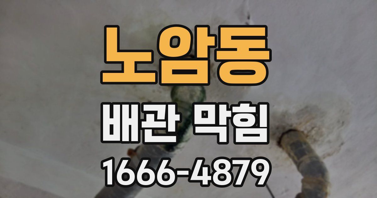 노암동 배관 막힘