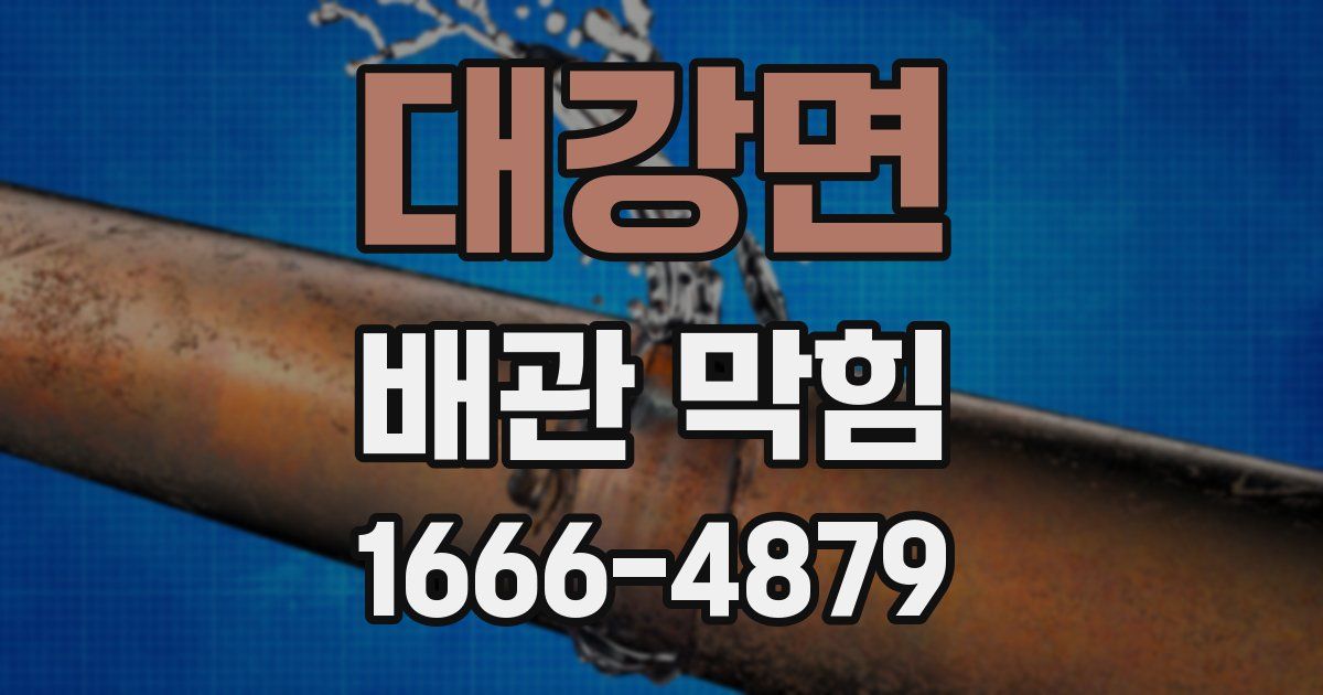 대강면 배관 막힘
