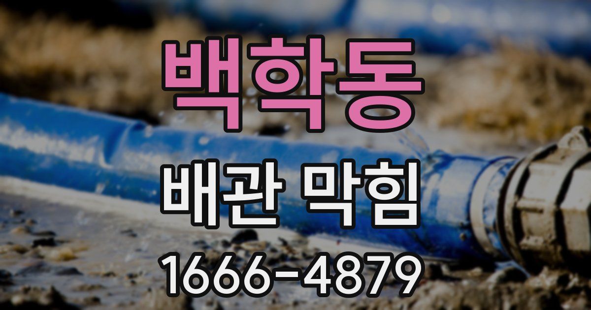 백학동 배관 막힘