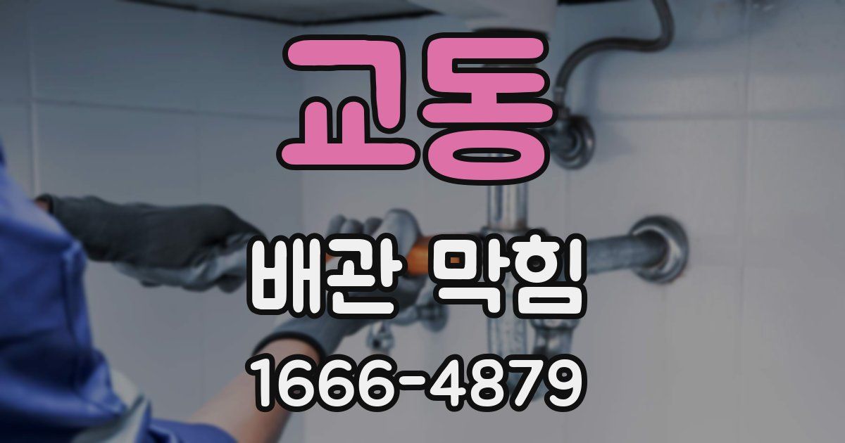 교동 배관 막힘