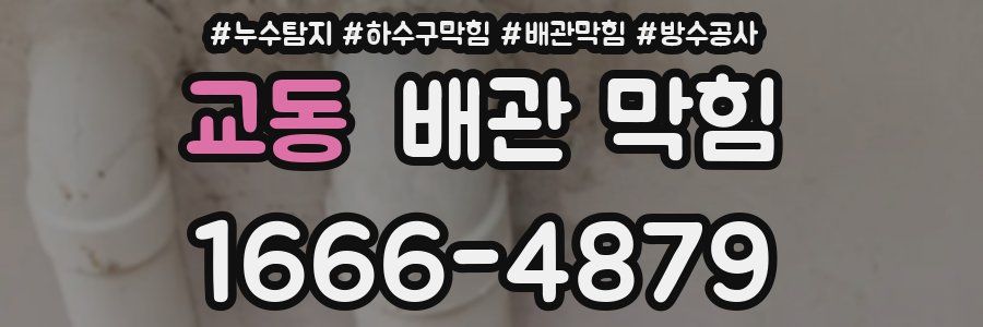 교동 배관 막힘