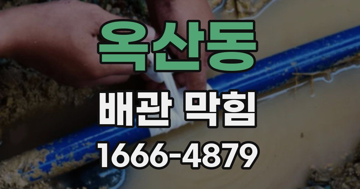 옥산동 배관 막힘
