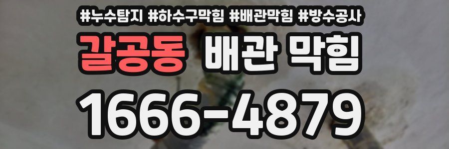 갈공동 배관 막힘
