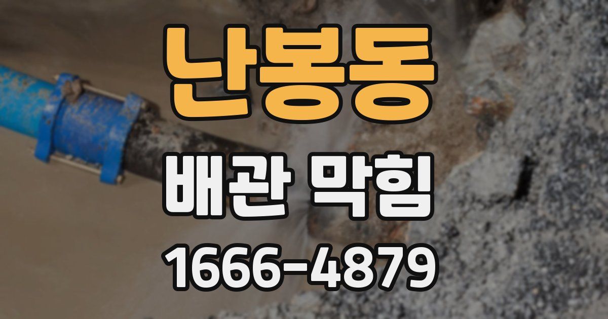난봉동 배관 막힘