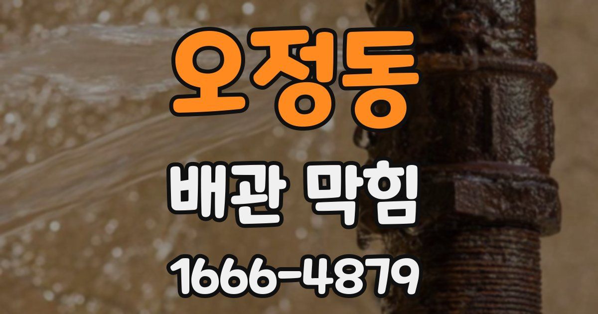 오정동 배관 막힘