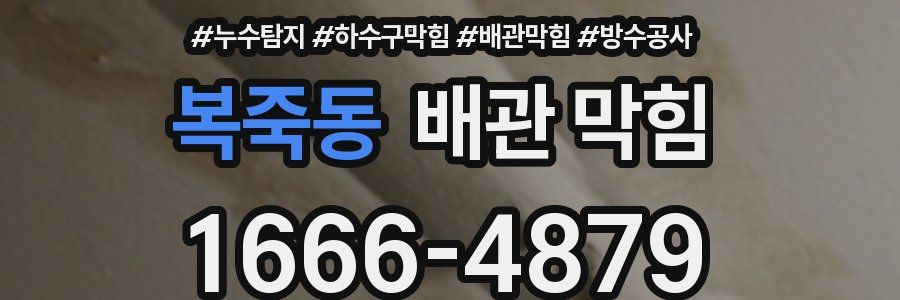 복죽동 배관 막힘