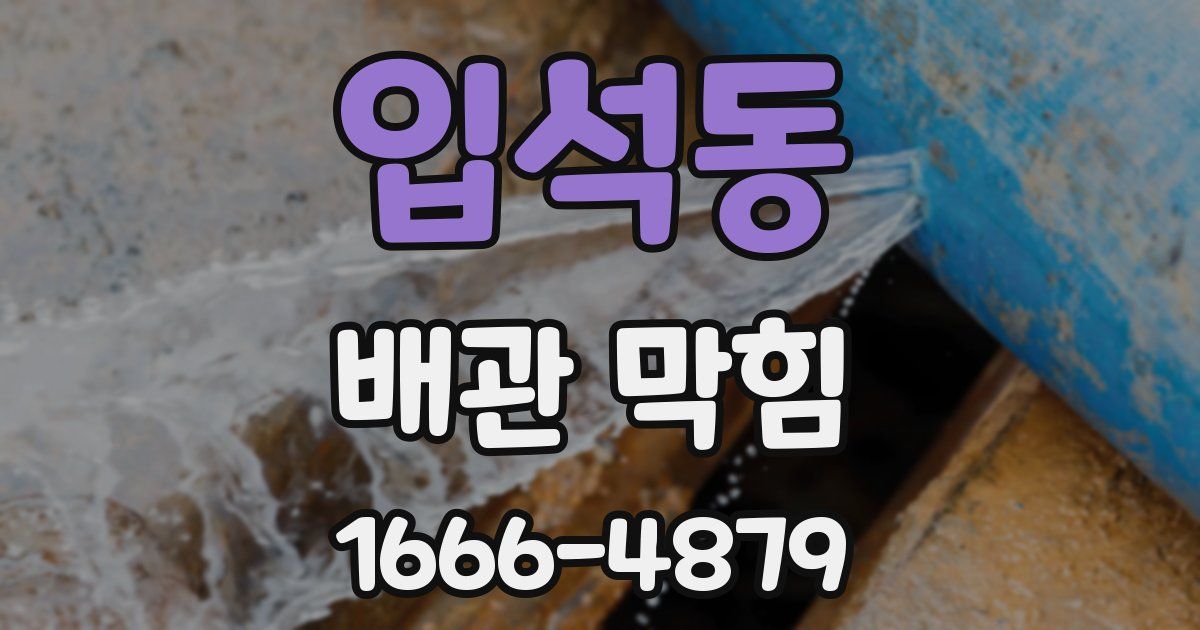 입석동 배관 막힘