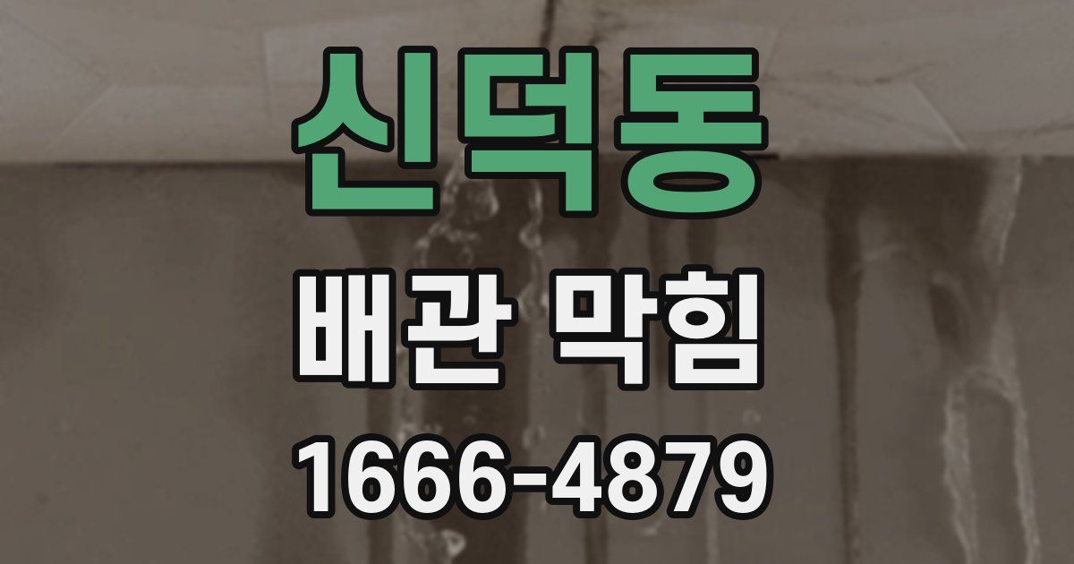신덕동 배관 막힘