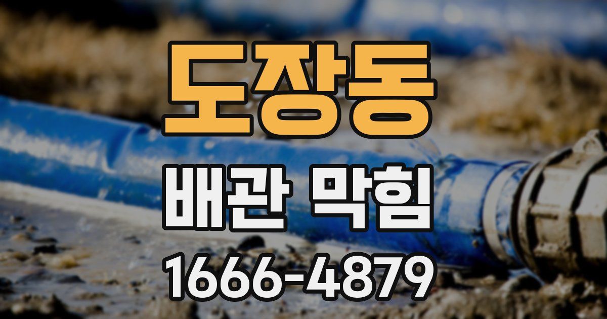 도장동 배관 막힘