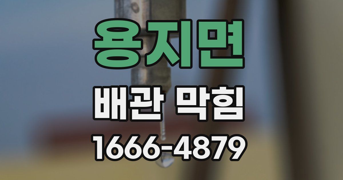 용지면 배관 막힘