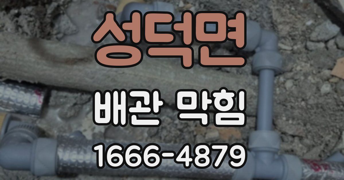 성덕면 배관 막힘
