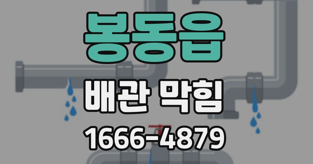 봉동읍 배관 막힘