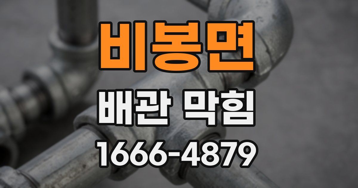 비봉면 배관 막힘