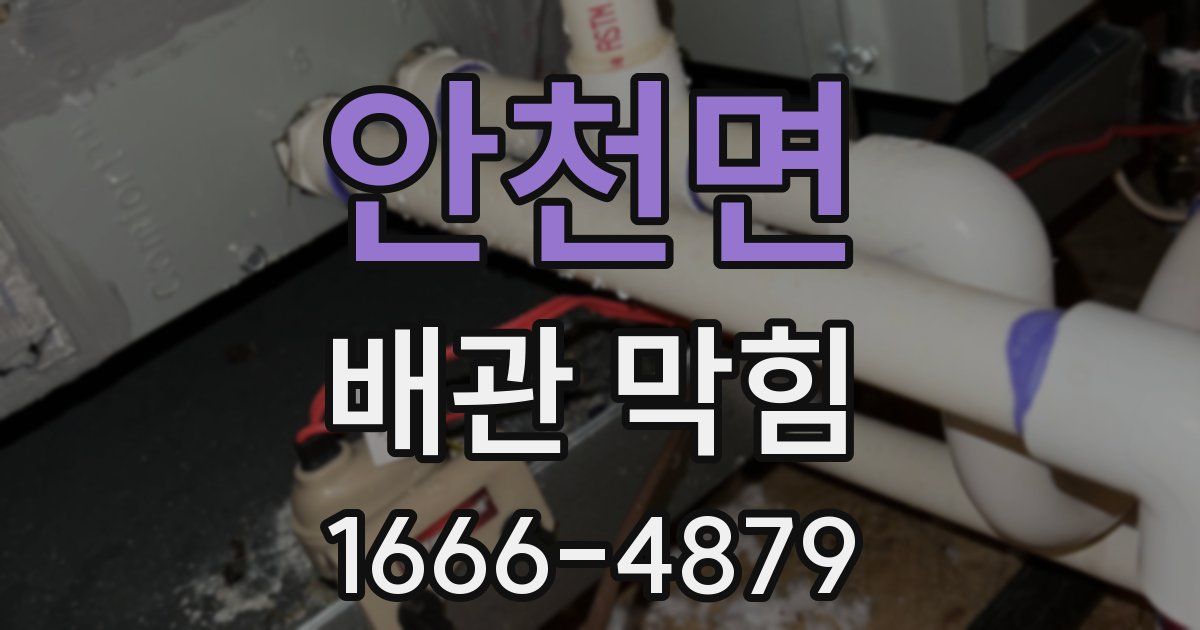 안천면 배관 막힘