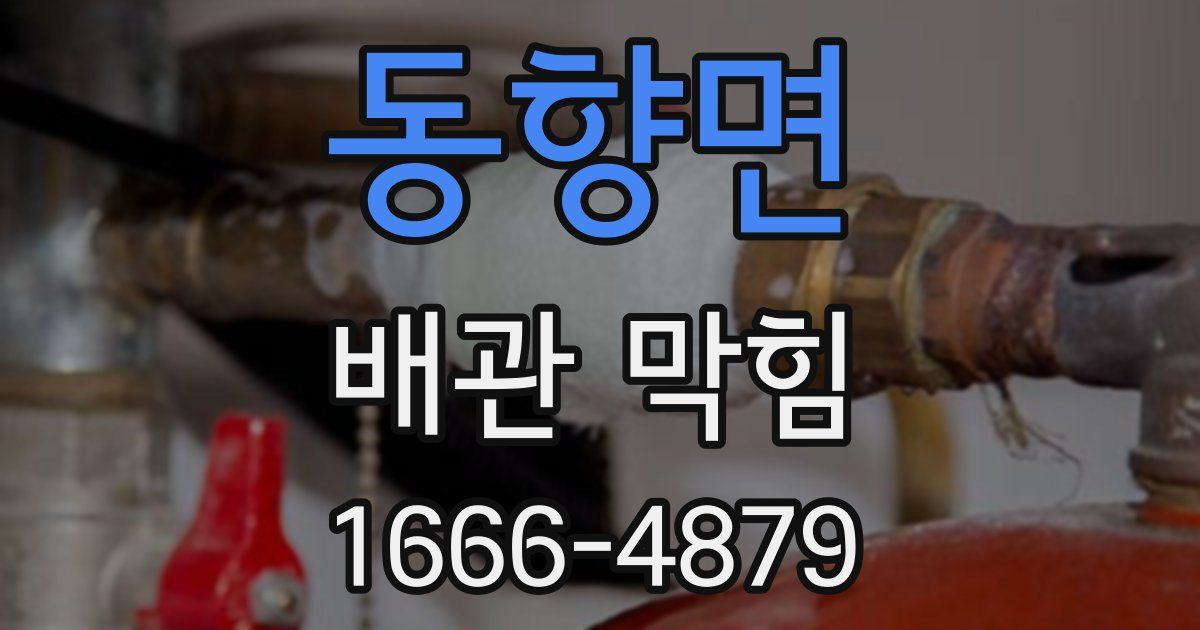 동향면 배관 막힘