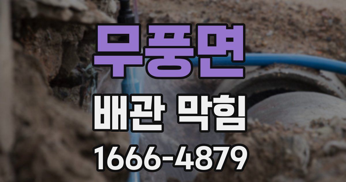 무풍면 배관 막힘