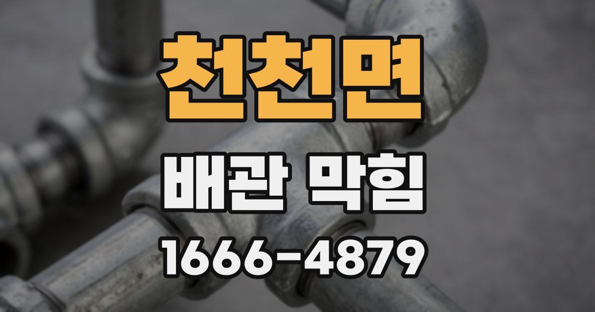 천천면 배관 막힘