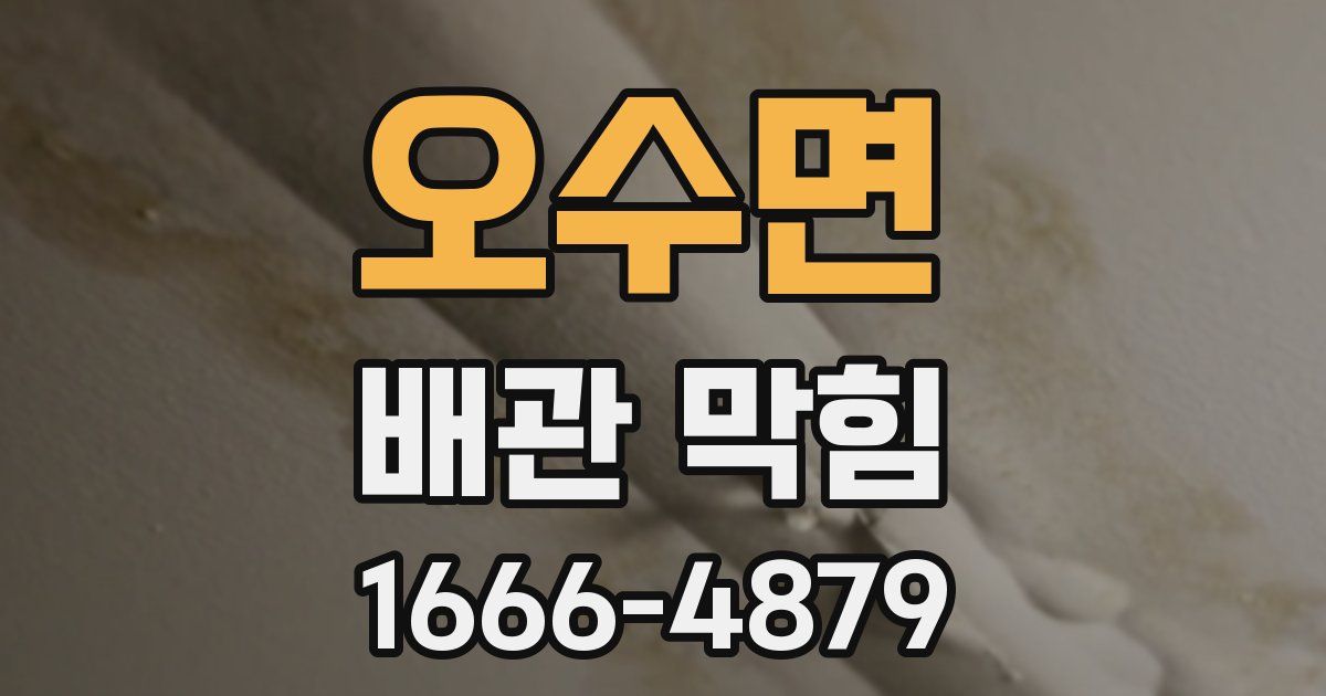 오수면 배관 막힘