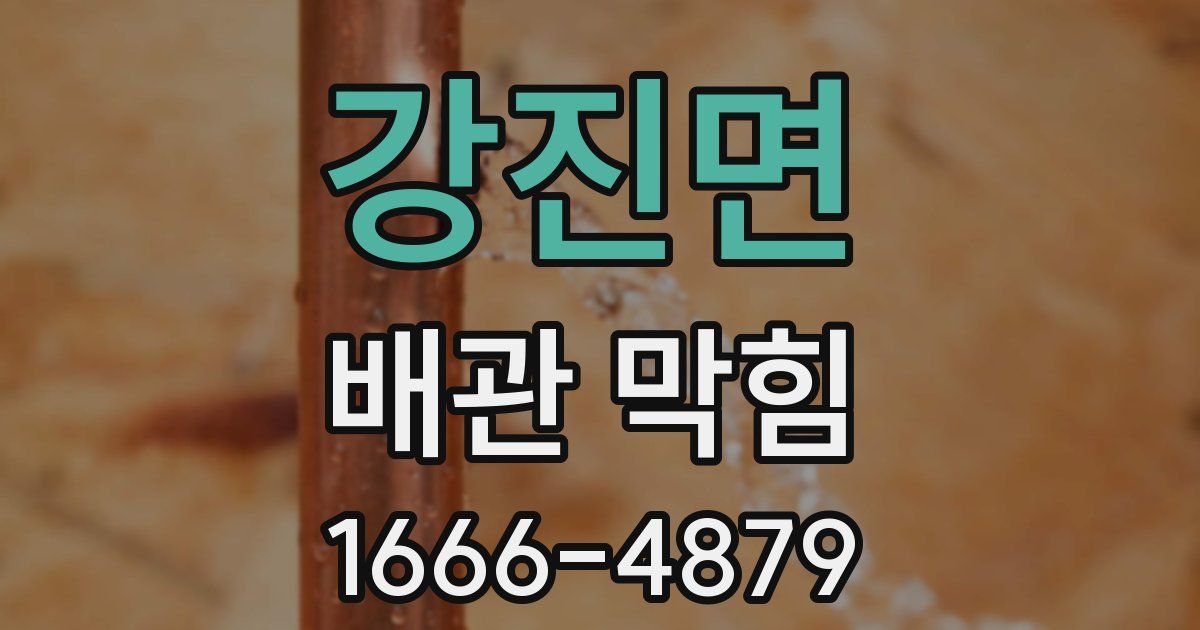 강진면 배관 막힘