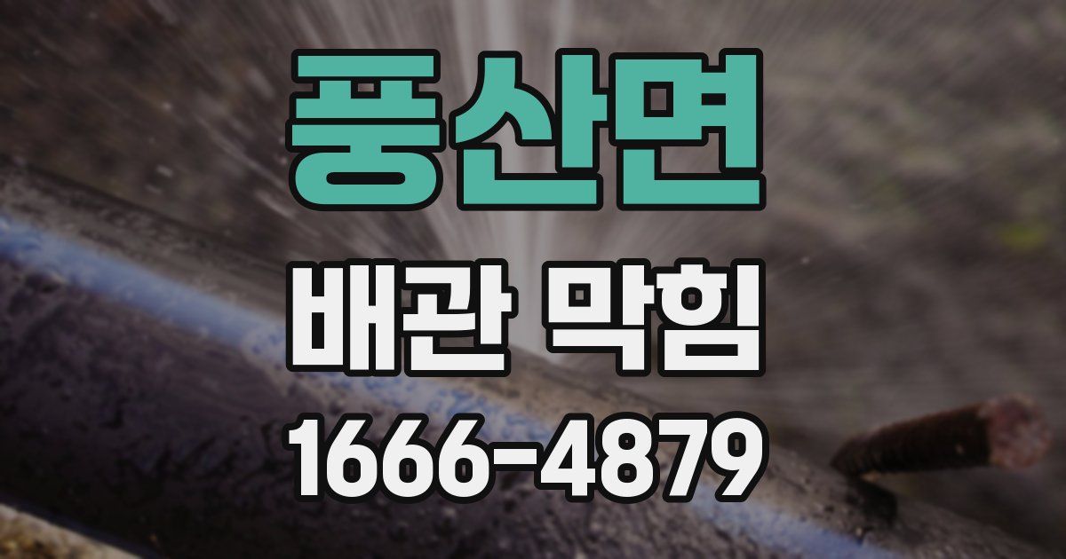 풍산면 배관 막힘