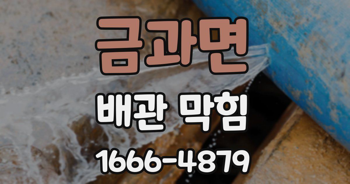 금과면 배관 막힘