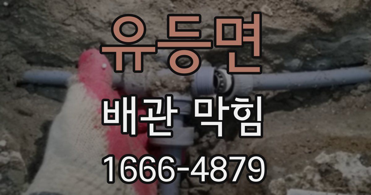 유등면 배관 막힘