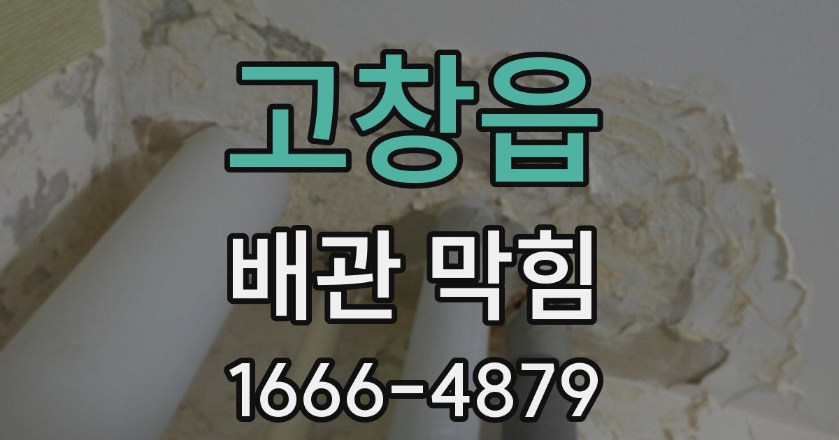 고창읍 배관 막힘