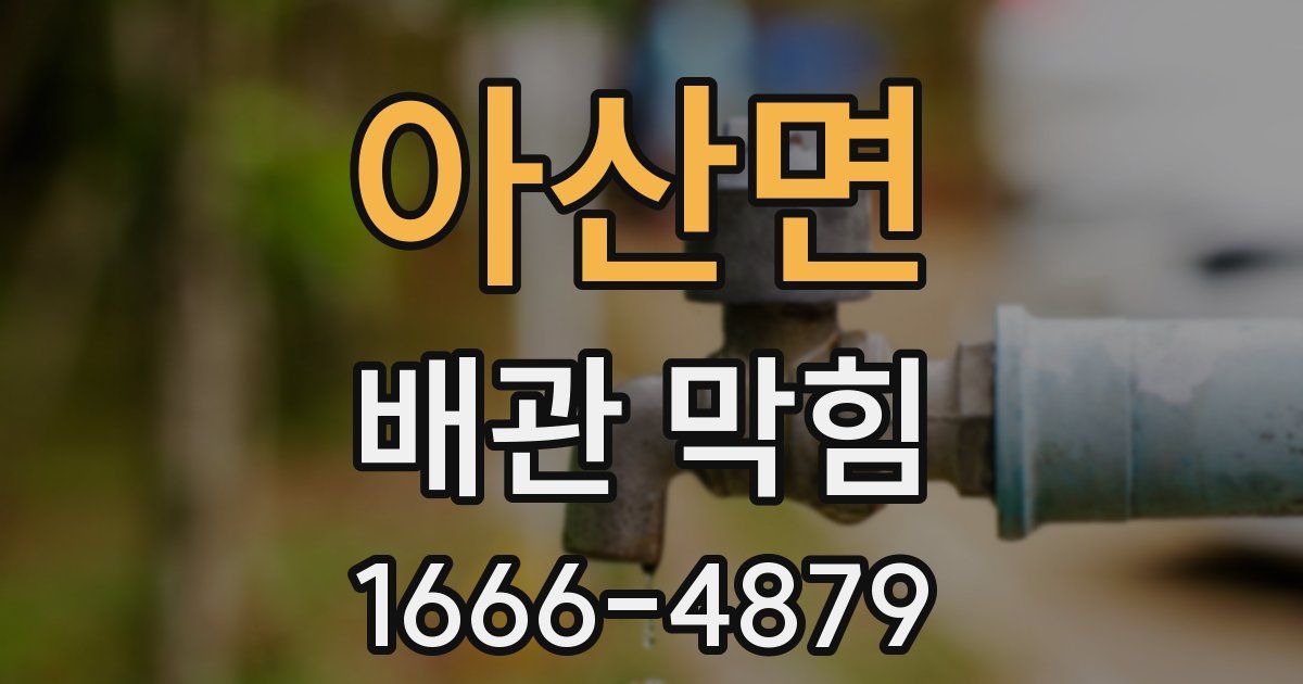 아산면 배관 막힘