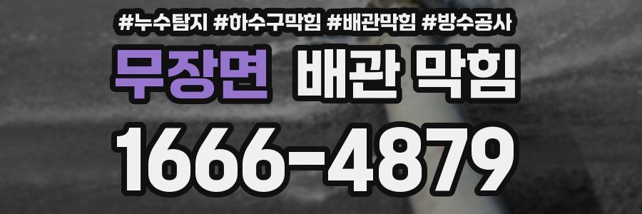 무장면 배관 막힘