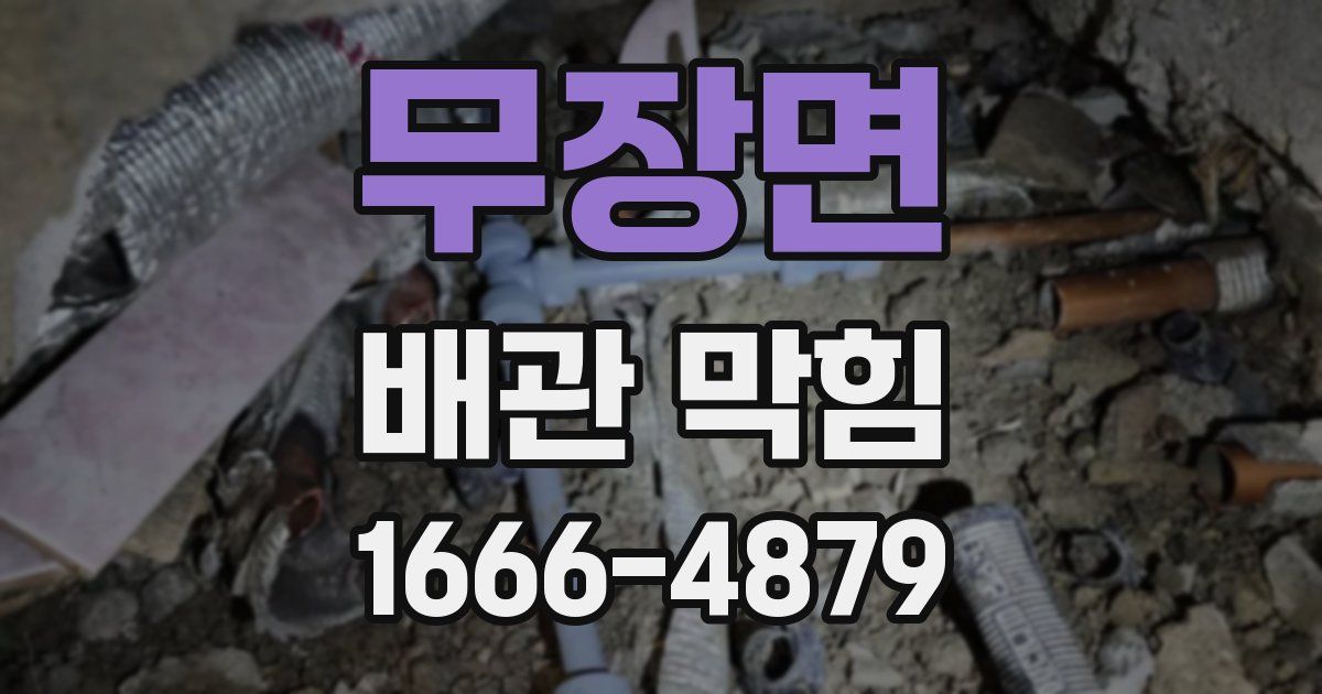 무장면 배관 막힘