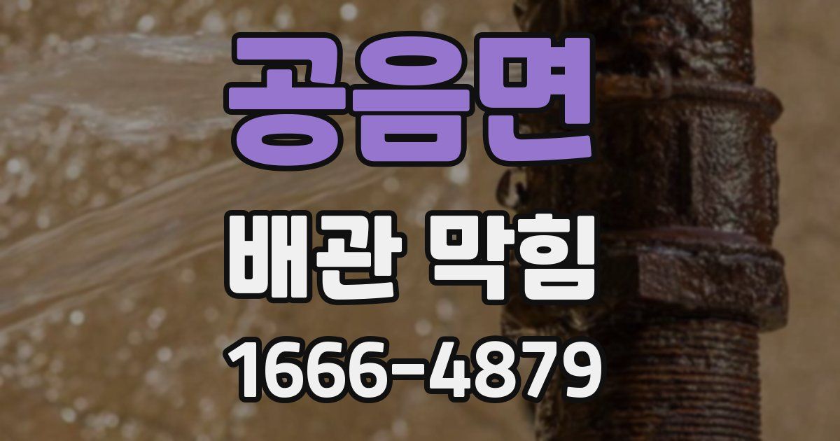 공음면 배관 막힘