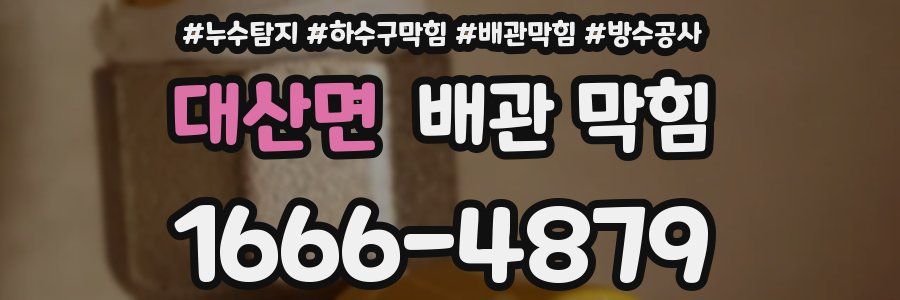대산면 배관 막힘