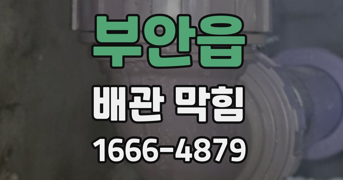 부안읍 배관 막힘