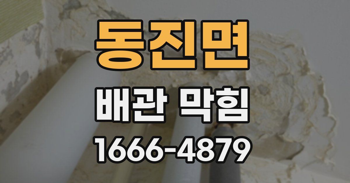 동진면 배관 막힘