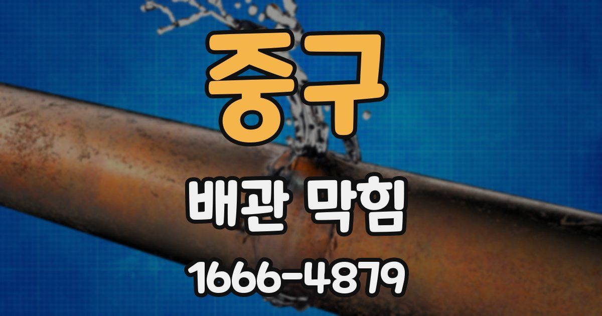 중구 배관 막힘