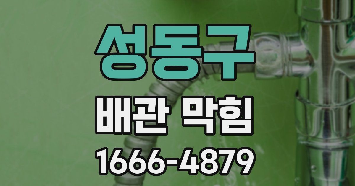 성동구 배관 막힘