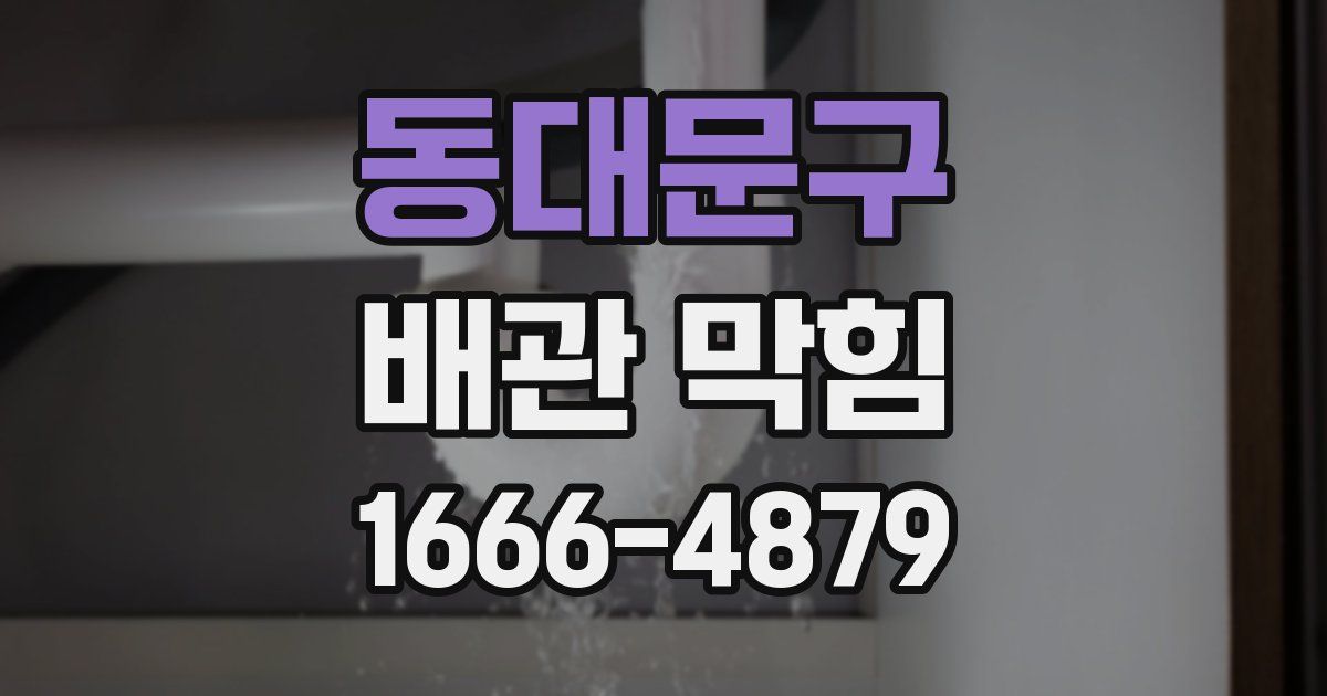 동대문구 배관 막힘