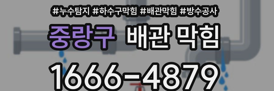 중랑구 배관 막힘