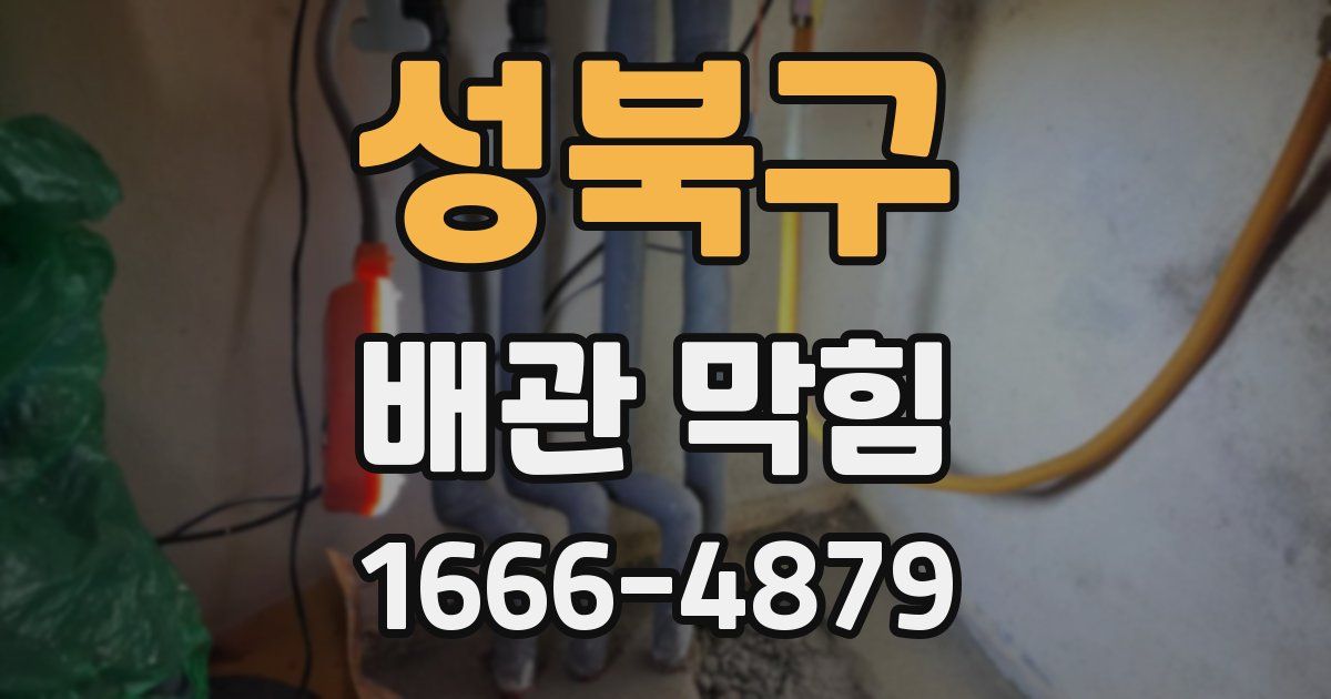 성북구 배관 막힘