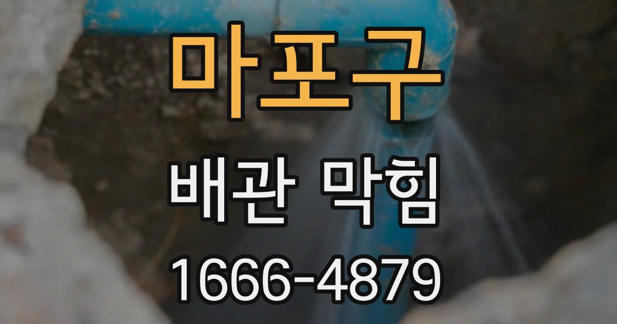 마포구 배관 막힘