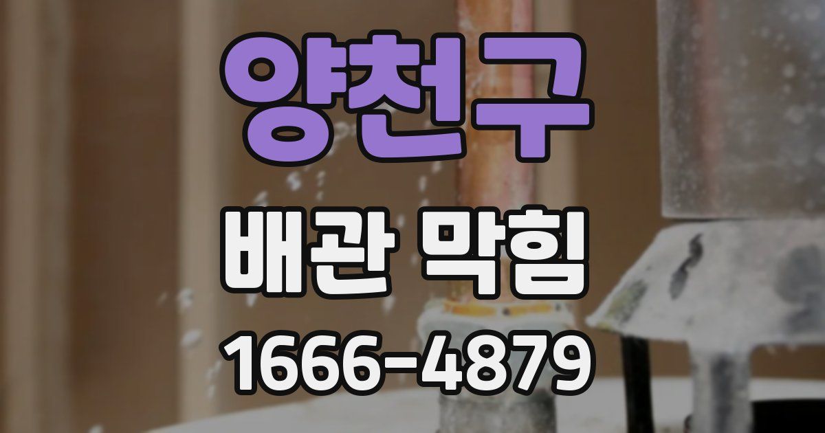 양천구 배관 막힘