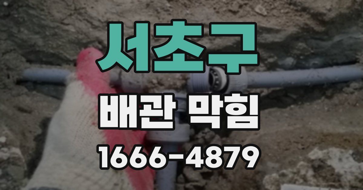 서초구 배관 막힘