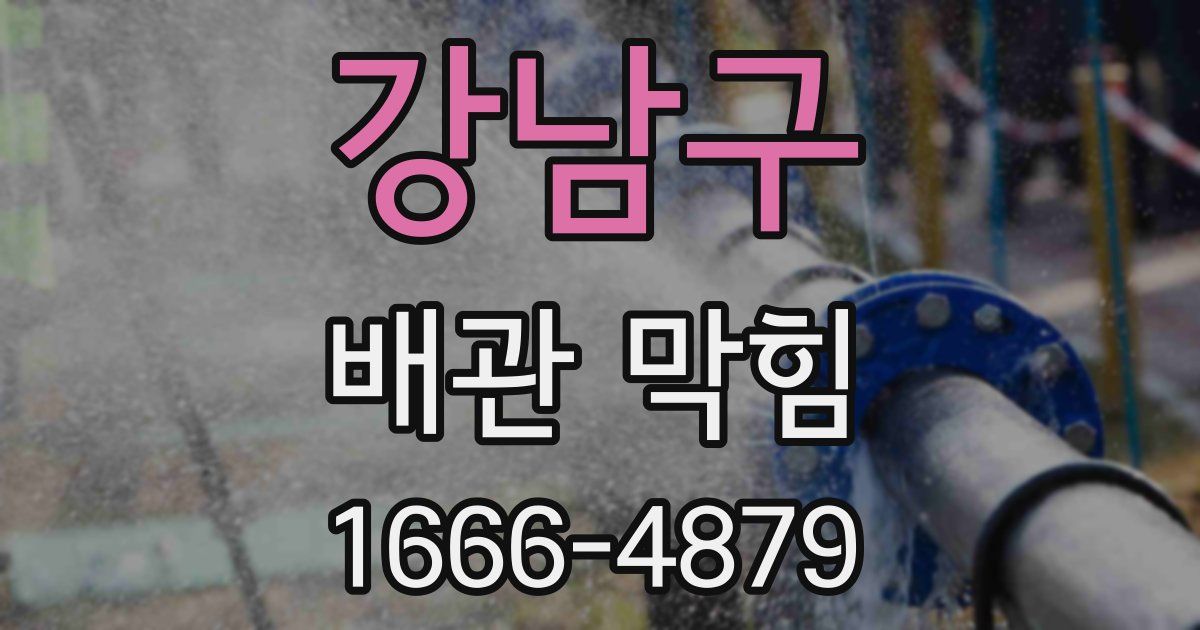 강남구 배관 막힘