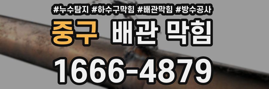 중구 배관 막힘