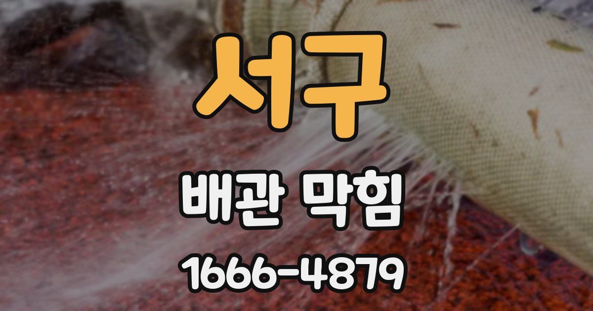 서구 배관 막힘