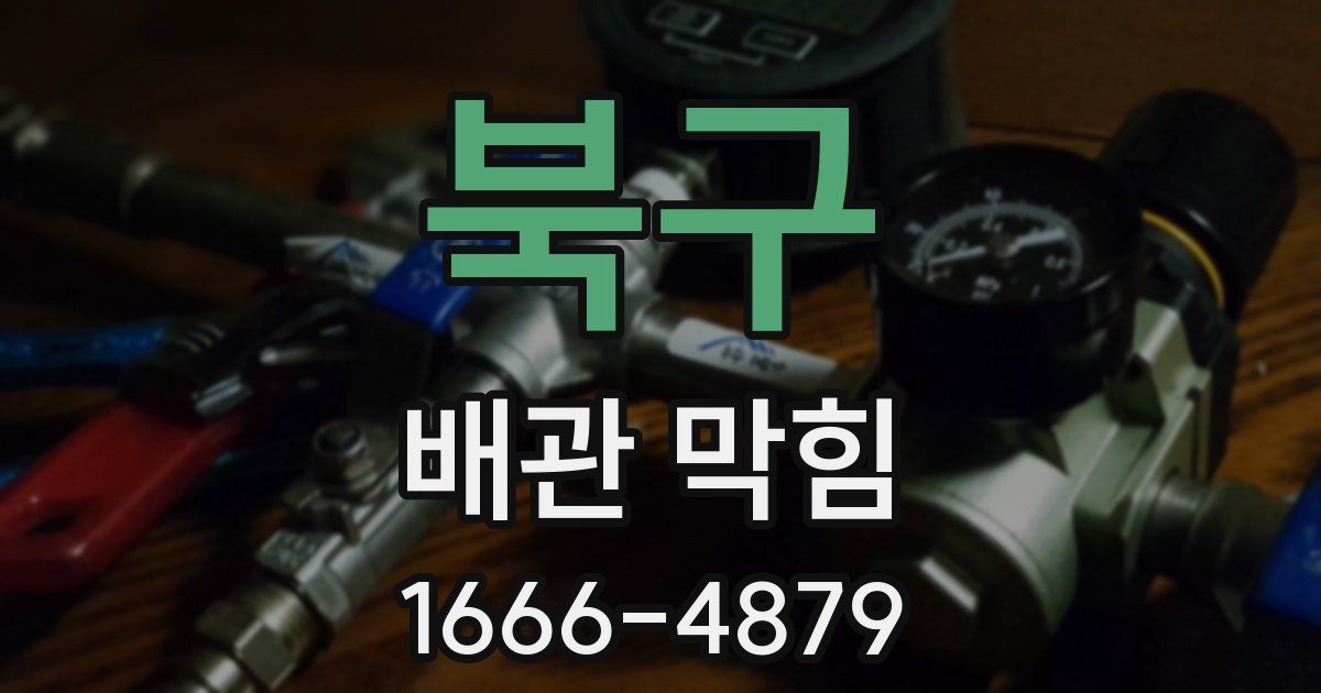 북구 배관 막힘