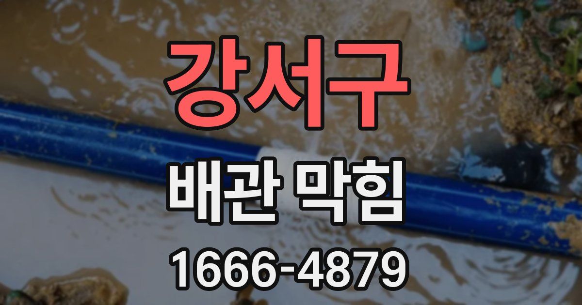강서구 배관 막힘