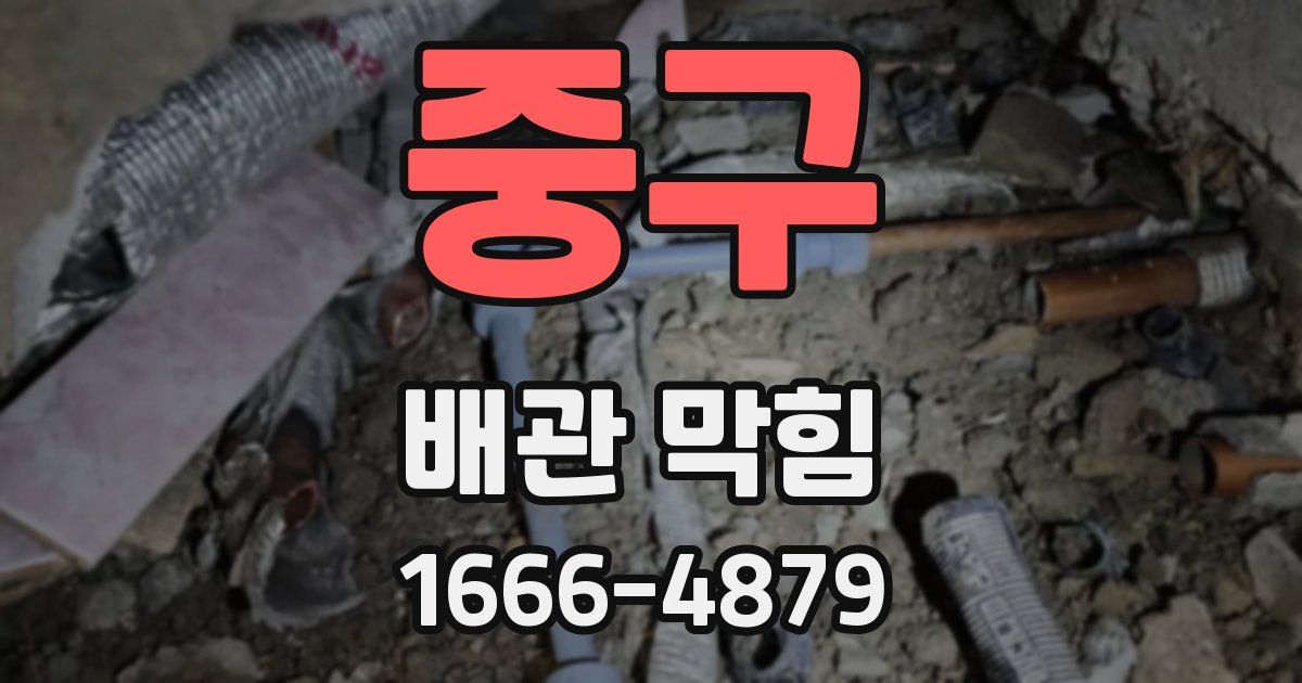 중구 배관 막힘